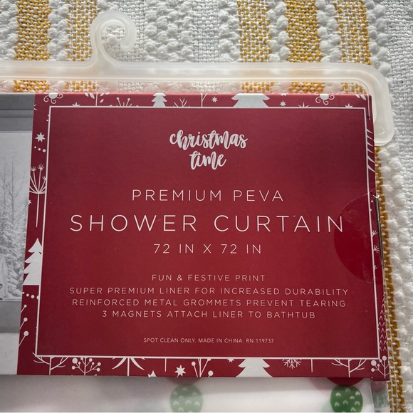 NWT Christmas Shower Curtain-Snowman 72 in X 72 IN - Picture 5 of 6